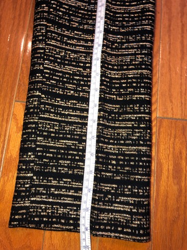 Neu mit Etikett 3.1 Phillip Lim schwarzgold Brokat Hochhaus flach vorne zugeschnitten Kleidhose - Bild 18 von 24