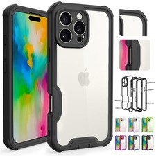 For iPhone 17 Pro Max Air 16 15 14 13 12 11 Rugged Shockproof Clear Phone Case