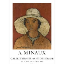 MINAUX André - Lithographie "Exposition Galerie Bernier, Paris" 65x47cm - 1957
