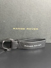 Genuine OEM Land Rover Range Rover Black Leather Keyring Brand New