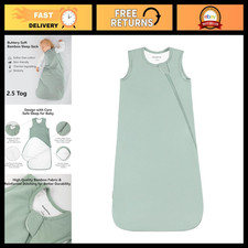 Bamboo Sleep Sack 6-12 Months, 2.5 Tog, Soft Baby Swaddle for Cozy Sleep