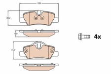 Bremsbelagsatz Scheibenbremse TRW GDB2088 f&uuml;r MINI F56 F57 F55 Cooper JCW Works