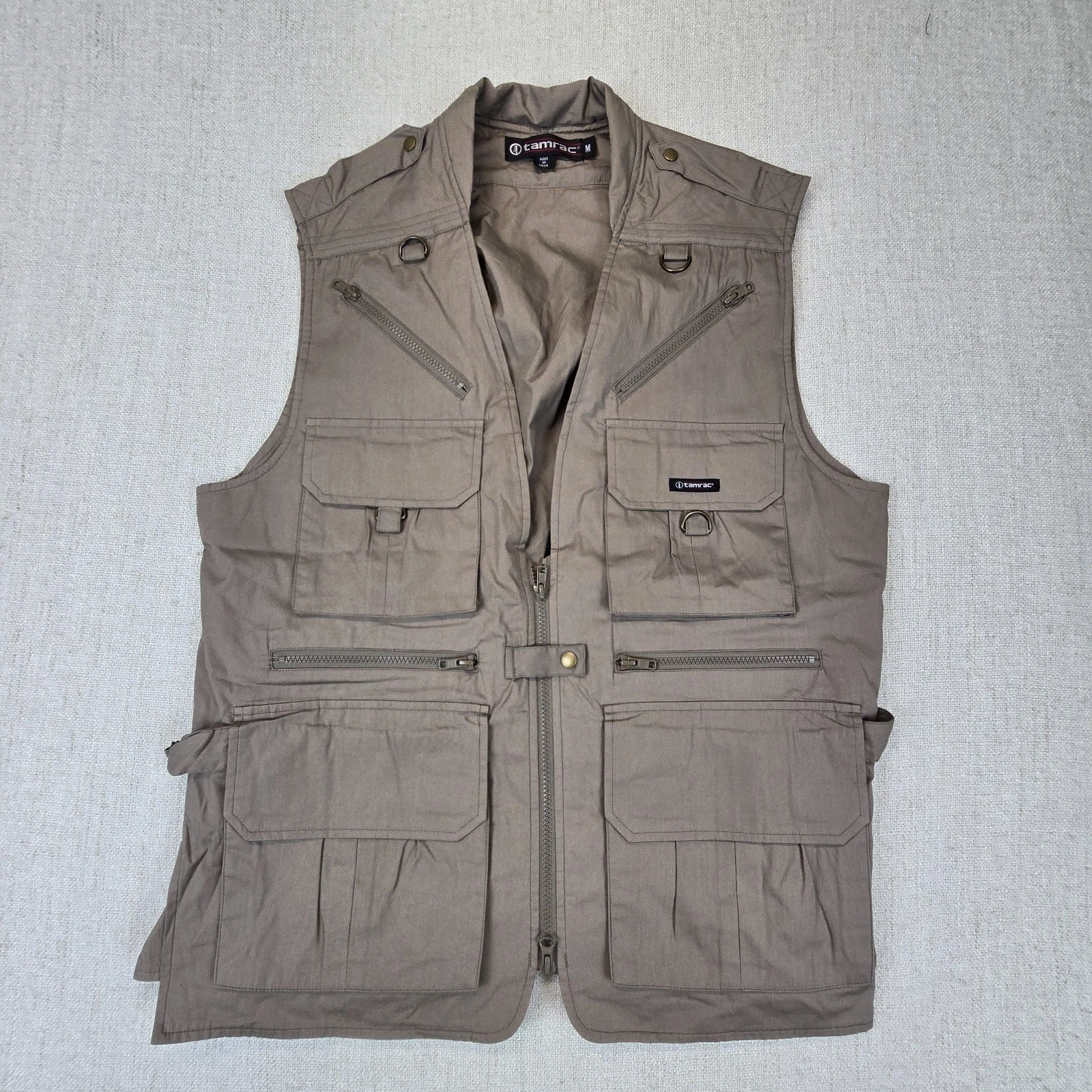 TAMRAC Utility Vest Multi Pockets Cargo Tactical Fishing Outdoor Men Medium