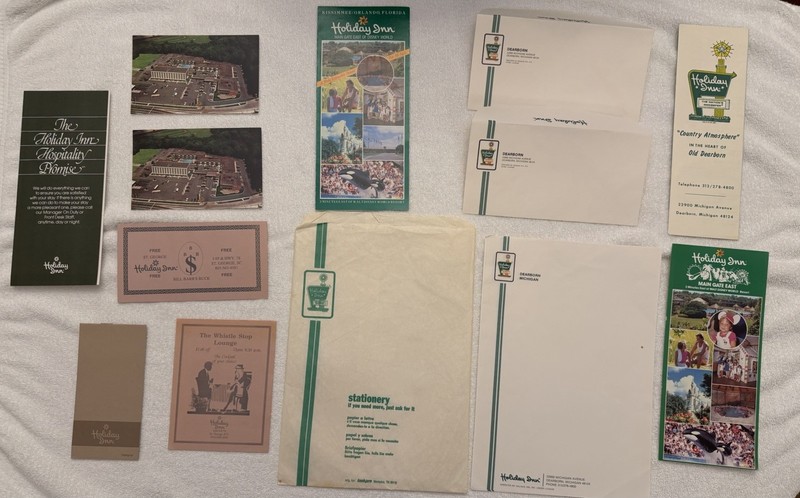 Vintage Holiday Inn Stationary Notepad Brochures Post Card Lot