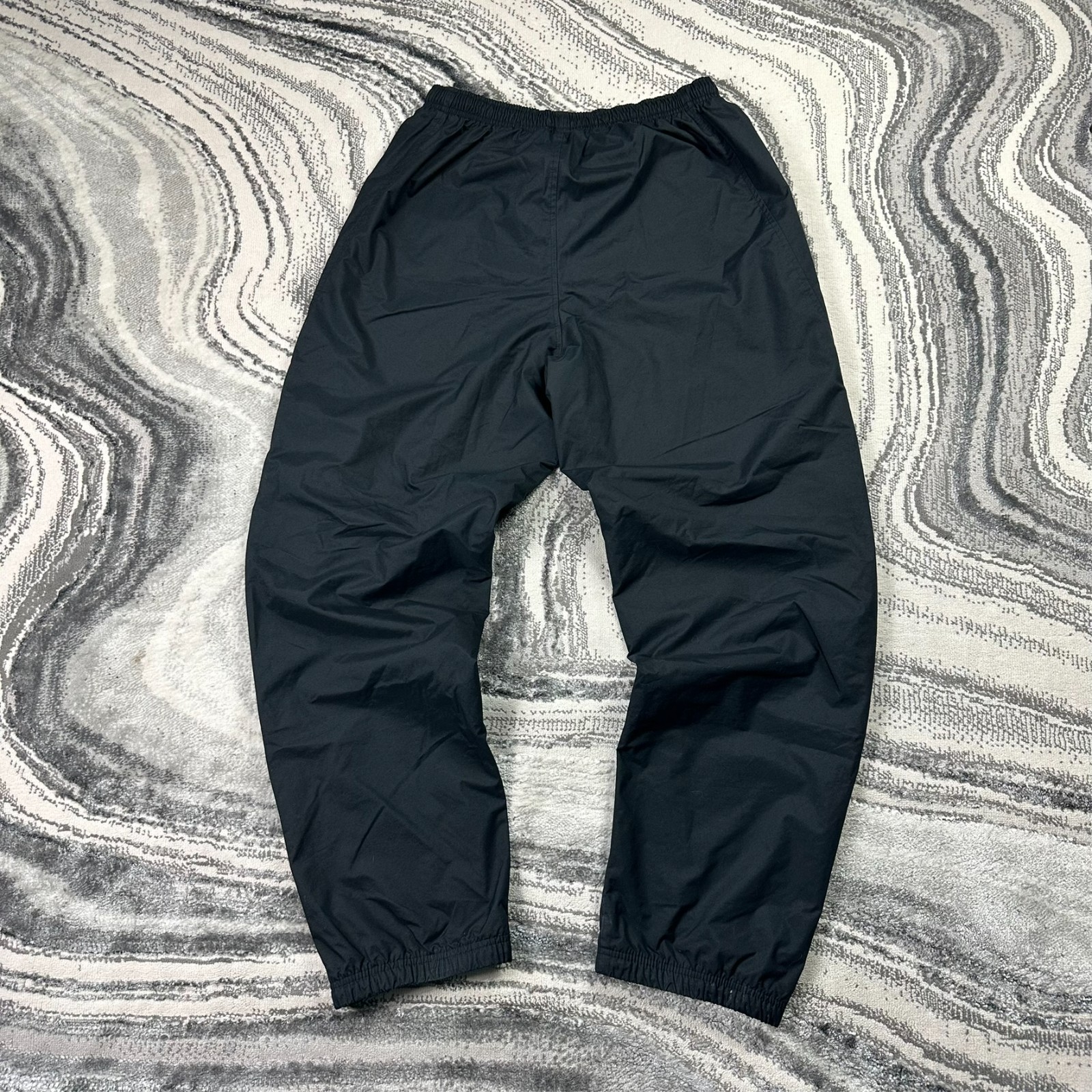 Vintage Nike 2000's Y2K Black Mesh Lined Baggy Oversized Large Tracksuit Bottoms image 8