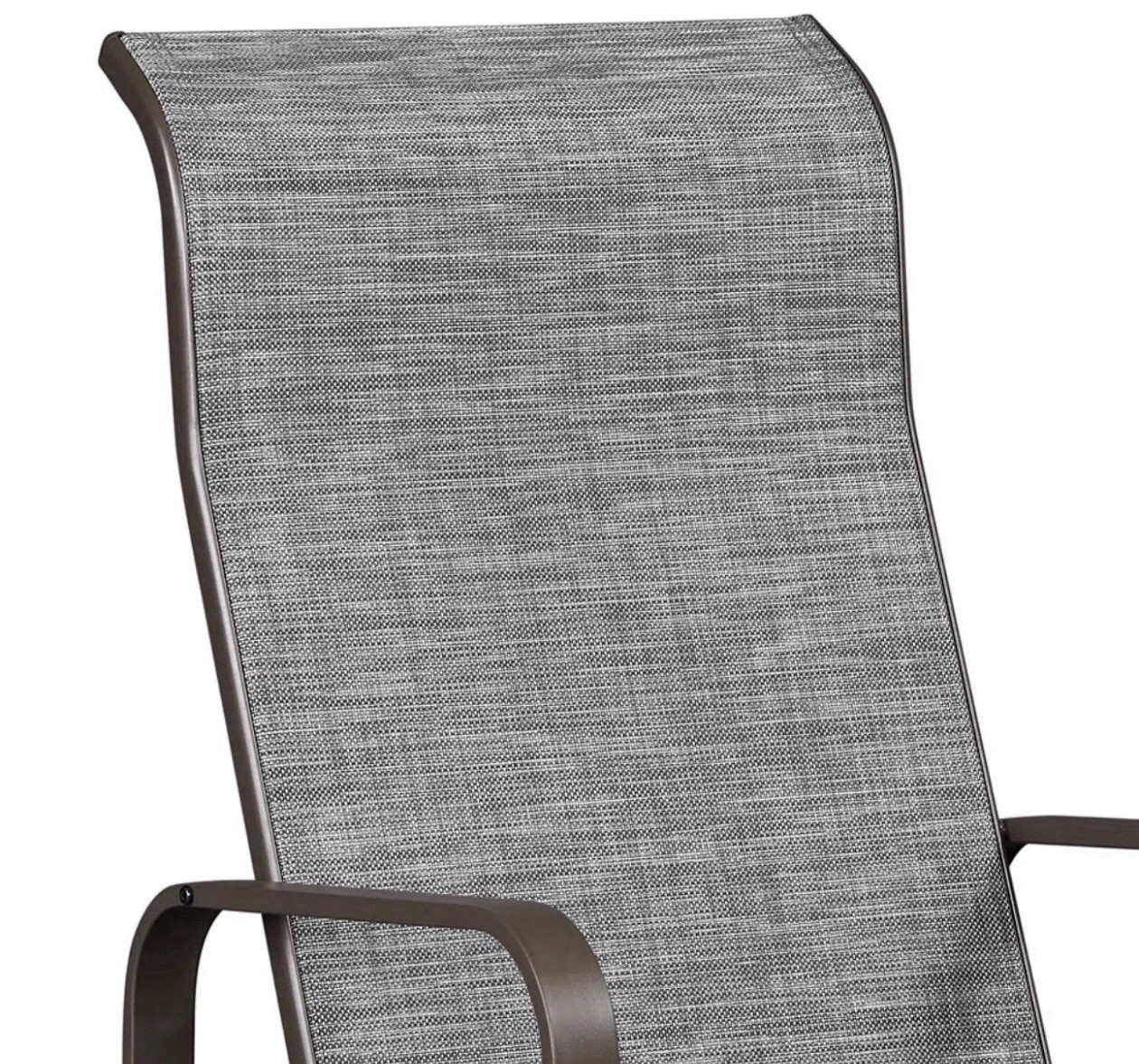 Patio Swing Single Glider Chair with Sling Fabric for Balcony Porch Gray