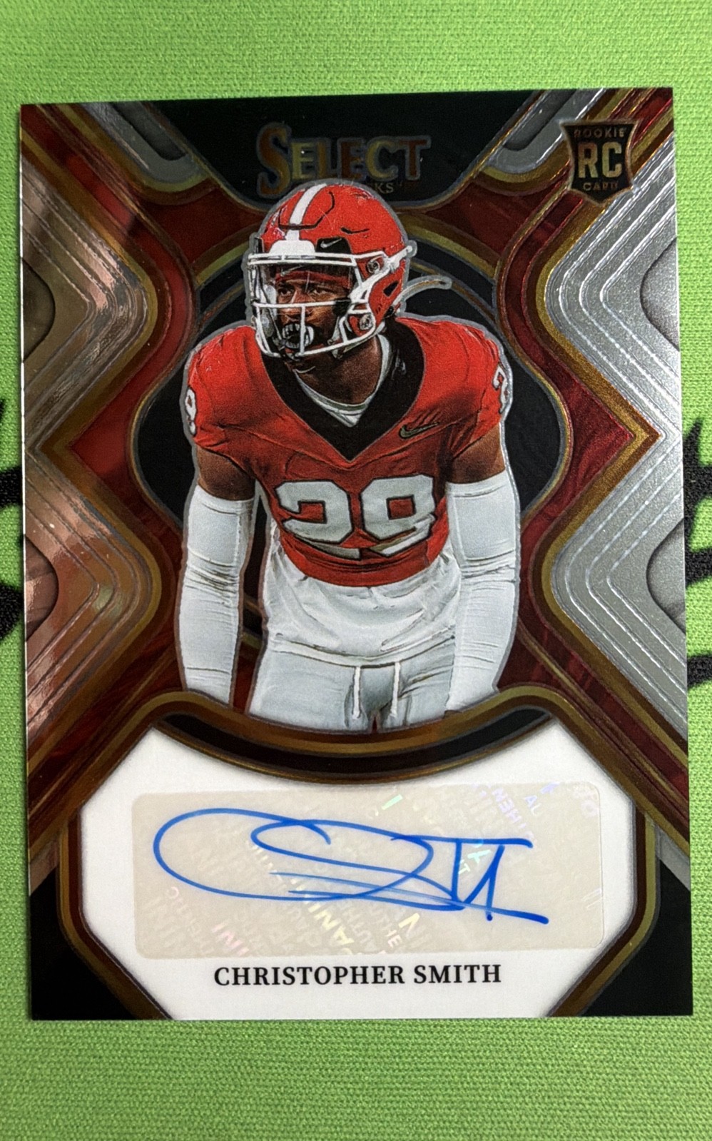 2023 Panini Select - Rookie Signatures Chris Smith #RS-CHS Georgia Bull Dogs