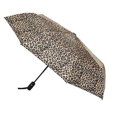 Clifton Eazy Close Auto Open Umbrella Leopard Print