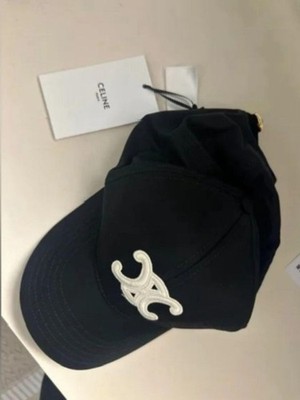 Celine Triomphe Black Baseball Cap 