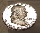 (8) 1955 IMPAIRED  Proof  Franklin   " Blazing  Original  Luster " KATHY ONLY