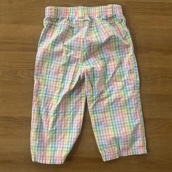 Брюки-капри в клетку Jumping Beans для девочек размер 6 радужная имбирь эластичная талия - Изображение 3 из 3