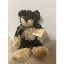 Boyds Collection Mohair Cat Plush Limited Edition 3685/4800 Black Cream Tuxedo