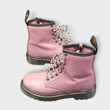 Dr Martens Junior 1460 Toddler Girls Sz 10 Lace Up Combat Boots Pink Black