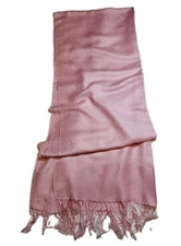 Pashmina Pink 70%  Pashmina Wool 30% Silk Wrap Shawl Luxurious Elegant Versatile