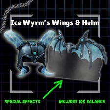 Código de juguete Roblox Ice Wyrm's Wings & Helm | Saldo de 10 $ | Mensajes enviados a través