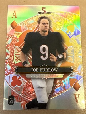 Joe Burrow Wild Card 2026 5 Card Draw Stacked Deck Silver Refractor SDJS-JBN 2/4