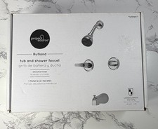 Project Source Rutland 2 Handle Tub Shower Faucet Polished Chrome 1451697 NEW
