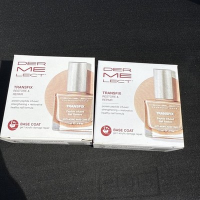2x Dermelect Transfix Nail Restore and Repair Base Coat 0.4 fl oz