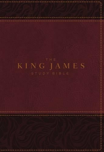 KJV, The King James Study Bible, Leathersoft, Burgundy, Red L... - 9780718079789