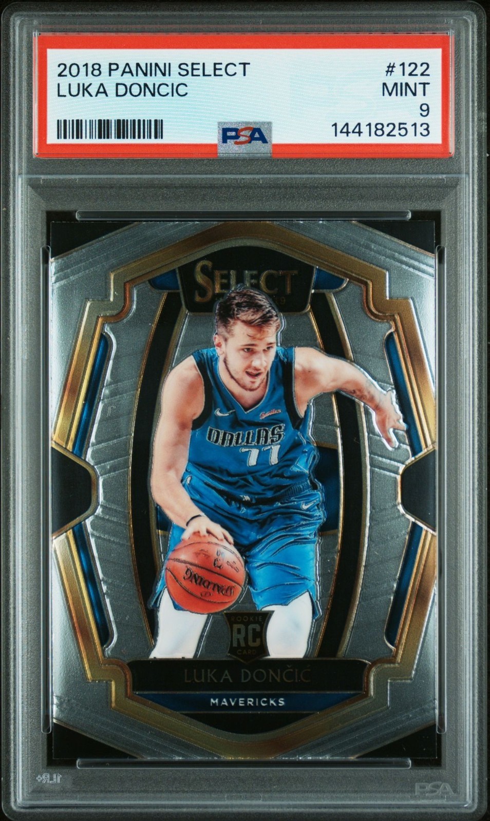 2018 PANINI SELECT LUKA DONCIC ROOKIE RC #122 PREMIER LEVEL - LAKERS MAVS