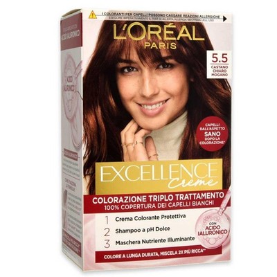 Creme Farbstoff 5.5 L Oreal Excellence Dreifach Behandlung Castano Klar