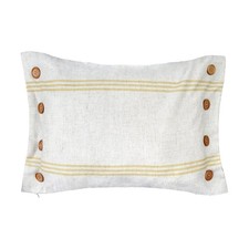 KINGROSE Yellow 8 Buttons Linen Blend Decorative Throw Pillow Cases Cushions ...