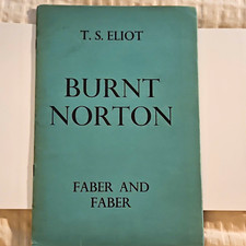 T. S. Eliot Burnt Norton Paperback Poetry Boo...