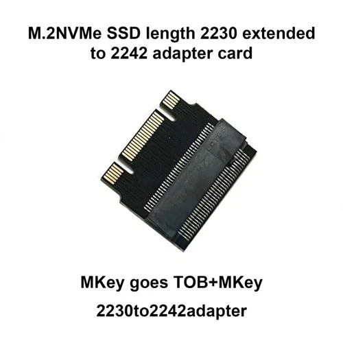 Nvme M.2 2230 to 2242 Adapter 2230 to 2242 Extender Male to Female Extension