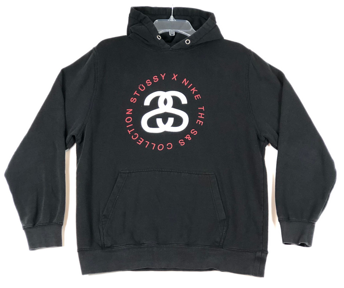 Stussy x Nike The S&S Collection Hoodie Mens L Black Made in USA 