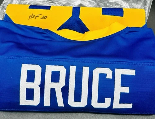 Los Angeles Rams Autographed HOF Issac Bruce Jersey NFL BECKETT CERTIFIED Jersey