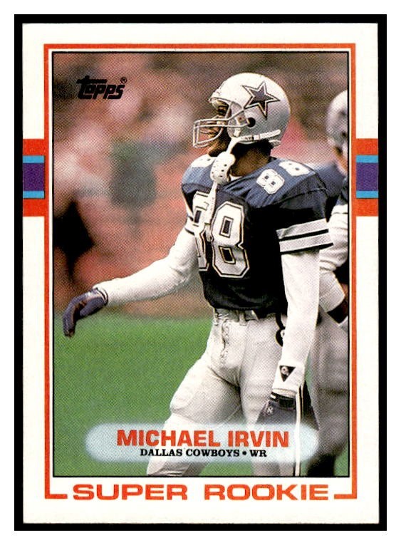 1989 Topps 383 Michael Irvin Rookie Card RC Dallas Cowboys