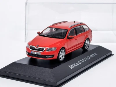 DE AGOSTINI Skoda Octavia Combi III (2013) rot + Plexiglasbox DeA 1:43