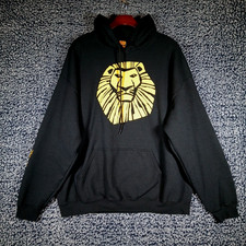 Disney The Lion King Hoodie Sweater XL Black Fleece Pullover Graphic Lion