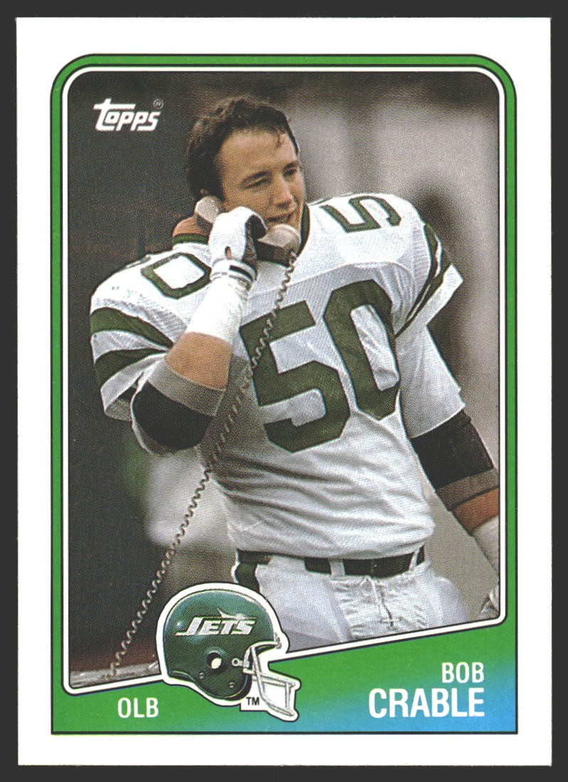 Bob Crable #312 1988 Topps New York Jets