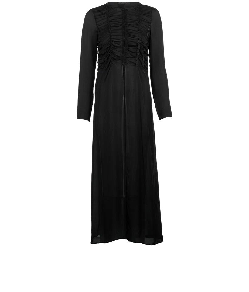 The Row Maxi Blouse Womens 6 Black Silk