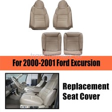 Fit For 2000-2001 Ford Excursion Driver Passenger Bottom Top Seat Cover Tan