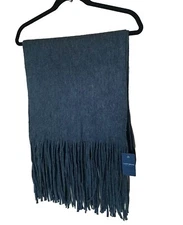 LUCKY BRAND Womens Gray Fringe Scarf OS
