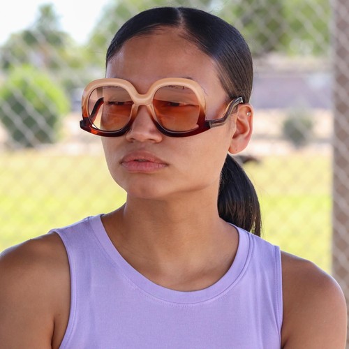 Oversized Oval Sunglasses Butterfly Down Temple Women Swan Arm Sun Glasses - Picture 7 of 40