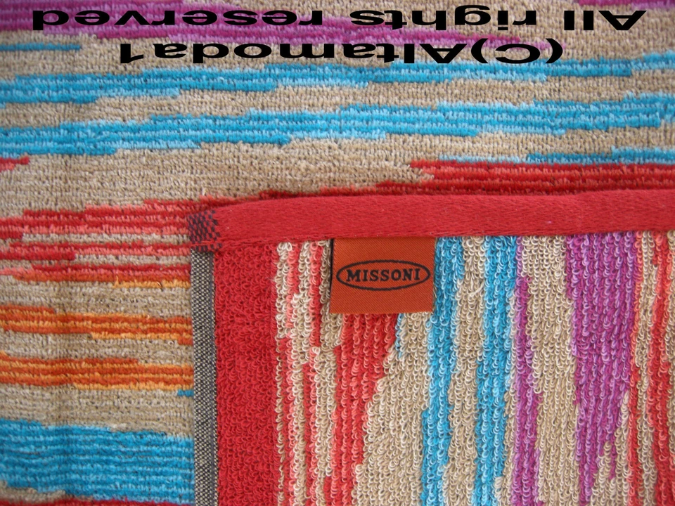 JUEGO DE TOALLAS PARA EL HOGAR MISSONI TERCIOPELO 16x24" 24x39" ECOLÓGICAS HIPOALERGÉNICAS NINA 100 Foto 4 de 4