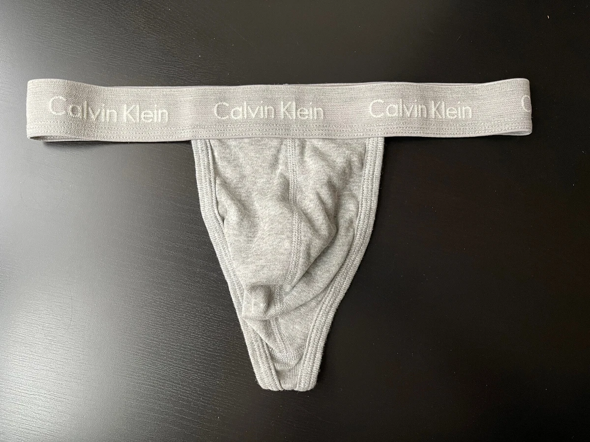 RARE NEW VINTAGE Calvin Klein Men's Body Thong Brief Heather Gray