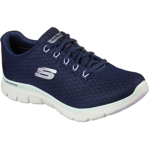 Skechers - Flex Appeal 4.0 Coated Fidelity Waterproof Trainer 149298, Navy / 5