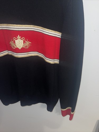Maglione maglia crestato grigio vintage collezione St John by Marie colletto nero usato in ottime condizioni - Foto 3 di 5
