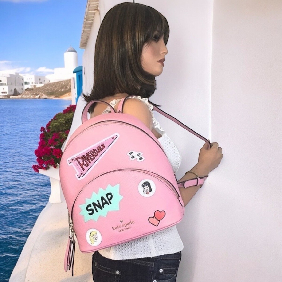 Kate Spade Backpack Bag Pink Archie Comics Betty & Veronica NWT Kate Spade Pink Archie Comics Backpack Betty & Veronica  main image 4