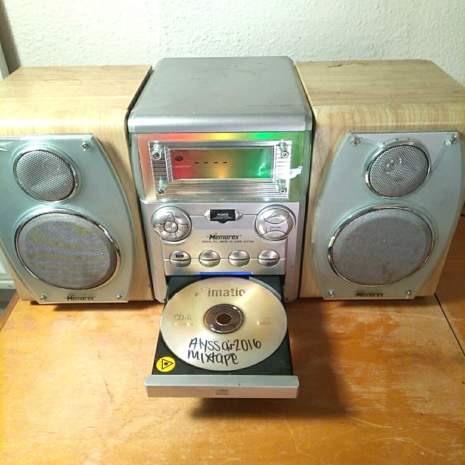 MEMOREX Estantería Estéreo MX4302 Digital AM/FM CD Sistema de Audio con Altavoces De Colección Foto 2 de 4