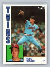 1984 Pete Filson #568 Topps Minnesota Twins Rookie 84-TBBC#17-18