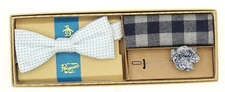 Penguin Medium Blue Zenzo Dot Bow Tie Men's L2919