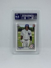 Jasson Dominguez 2020 Bowman 1st Paper Base Bowman 1st Rookie Card HGA 9.5