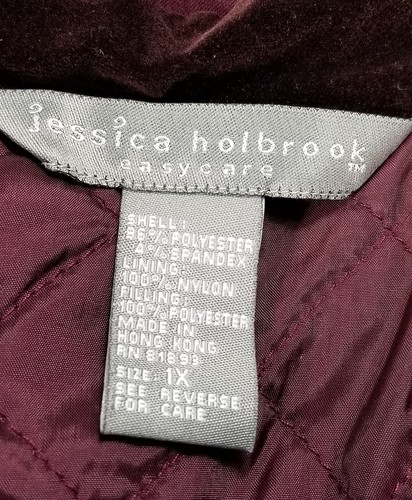 Jessica Holbrook womens button down lined sleeveless vest plus size 1x b2 - Picture 3 of 8
