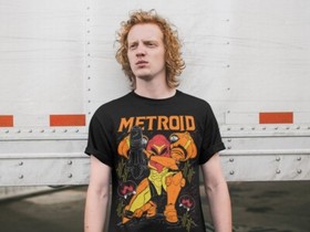 Metroid Samus Shirt NES Classic Game Nintendo Retro Graphic T-Shirt All Size