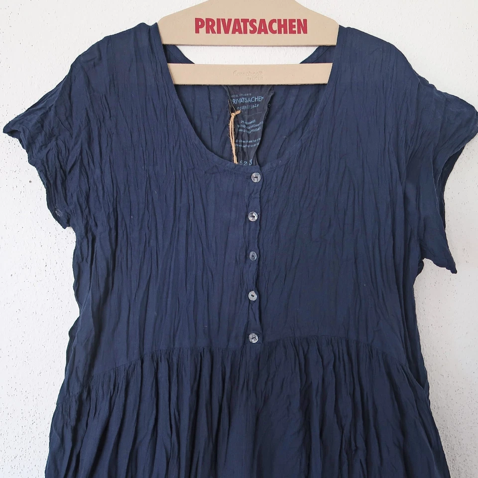 PRIVATSACHEN cooles Kleid Ecokattun Gr. 44-46-48 (2) A-Linie NÄHCAFE 'sehnen' - Bild 2 von 3